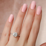 Cushion Cut Moissanite Twisted Band Engagement Ring