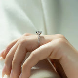 Art Deco Cushion Cut Moissanite Unique Engagement Ring