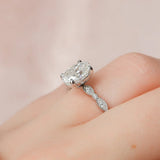 Vintage Style Oval Cut Moissanite Engagement Ring