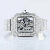 Iced Out Moissanite Skeleton Luxury Wrist Watch For Him