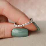Full Eternity Round Cut Moissanite Wedding Proposal Band