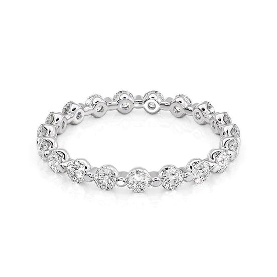 Full Eternity Round Cut Moissanite Wedding Proposal Band