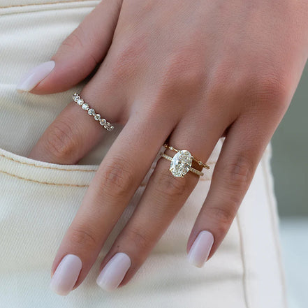 VVS1 Clarity Round Diamond Full Eternity Wedding Proposal Band