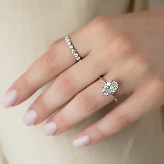 VVS1 Clarity Round Diamond Full Eternity Wedding Proposal Band