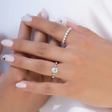 VVS1 Clarity Round Diamond Full Eternity Wedding Proposal Band