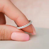 Round Cut Moissanite Full Eternity Band