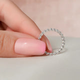 Round Cut Moissanite Full Eternity Band