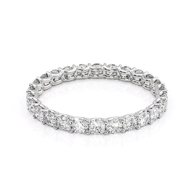 Round Cut Moissanite Full Eternity Band