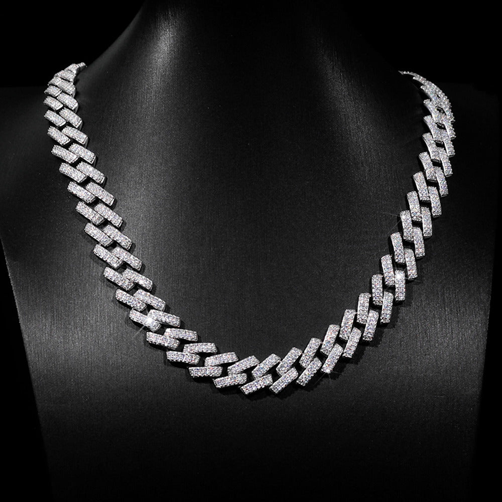20mm Iced Out Hip Hop Miami Cuban Chain Gift For Men's