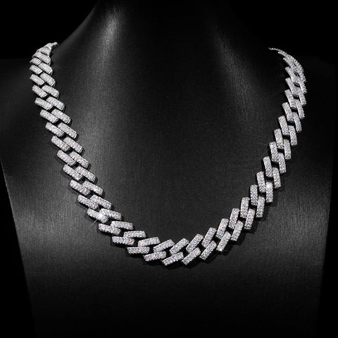 20mm Iced Out Hip Hop Miami Cuban Chain Gift For Men's