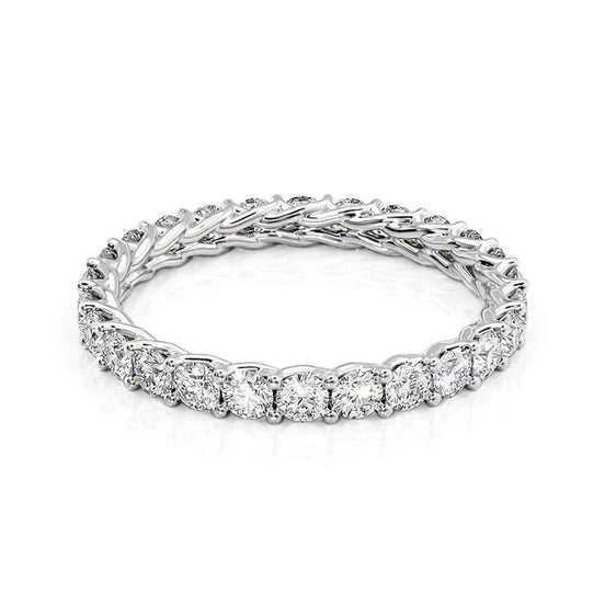 Moissanite Round Cut Eternity Wedding Band For Women