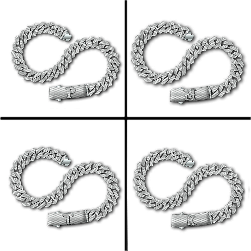 Moissnite Diamond Customize Latter Cuban Link Chain