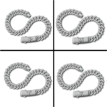 Moissnite Diamond Customize Latter Cuban Link Chain