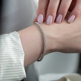 Round Brilliant Cut Moissanite Prong Setting Bracelet