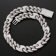 VVS1 Clarity Moissanite Pig Nose Cuban Linked Chain