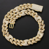 VVS1 Clarity Moissanite Pig Nose Cuban Linked Chain