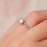 VVS1 Moissanite Round Cut Cluster Hidden Accent Ring