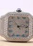 VVS1 Moissanite Blue Arabic Number Dial Iced Out Watch Gift For Men's
