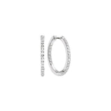 Inside Out Round Cut Moissanite Hoop Earring Gift For Her