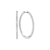 VVS1 Moisanite Round Cut Inside Out Diamond Big Hoop Earring