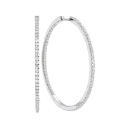 Moissanite Round Cut Inside Out Diamond Big Hoop Earring
