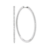 Moissanite Round Cut Inside Out Diamond Big Hoop Earring
