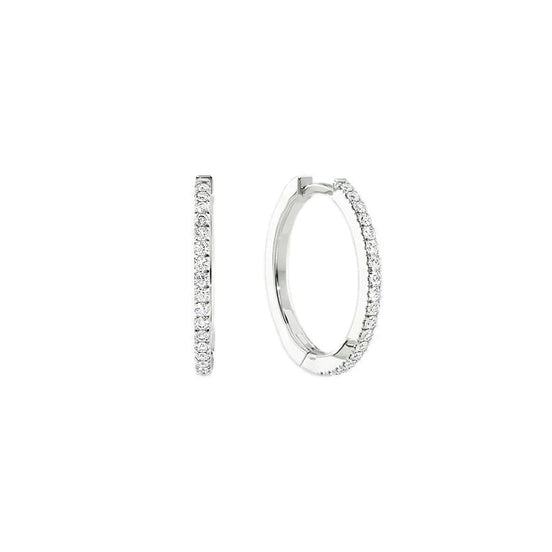 Round Cut Moissanite Hoop Lever Back Earring For Women