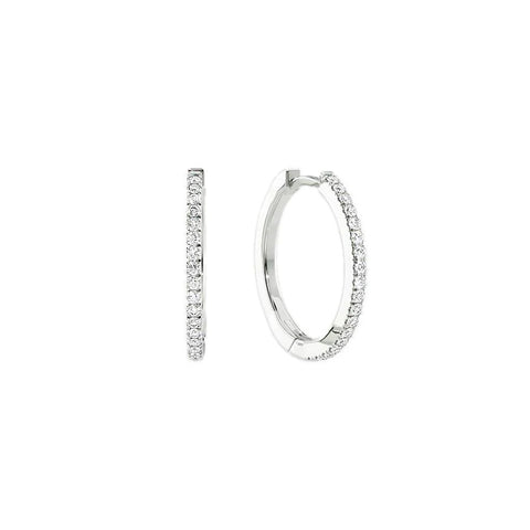 Round Cut Moissanite Hoop Lever Back Earring For Women