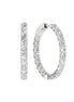 Round Cut Inside Out Moissanite Fancy Hoop Lever Back Earring