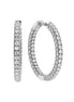 Moissanite Round Cut Inside Out Diamond Hoop Earring