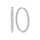 Inside Out Moissanite Round Cut Big Hoop Earrings