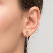Inside Out Moissanite Round Cut Big Hoop Earrings