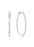 Round Brilliant Cut Moissnaite Big Hoop Earrings