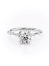 Hidden Accent Round Cut Moissanite  Wedding Proposal Ring