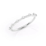Moissanite Round Cut Half Eternity Wedding Band