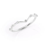 Chevron Style Round Cut Moissanite Dimond Eternity Band