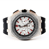 Rubber Strap Royal Oka Moissanite Watch