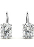 Minimalist Oval Cut Moissanite Hoop Earrings