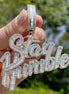 925 Sterling Silver Moissanite Diamond Men's Pendant