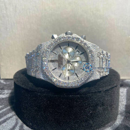 Chrono Dial D Color Moissanite Handcrafted Watch