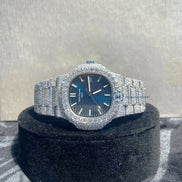 Full Iced Out D Color Moissanite Hip Hop Watch For Men's