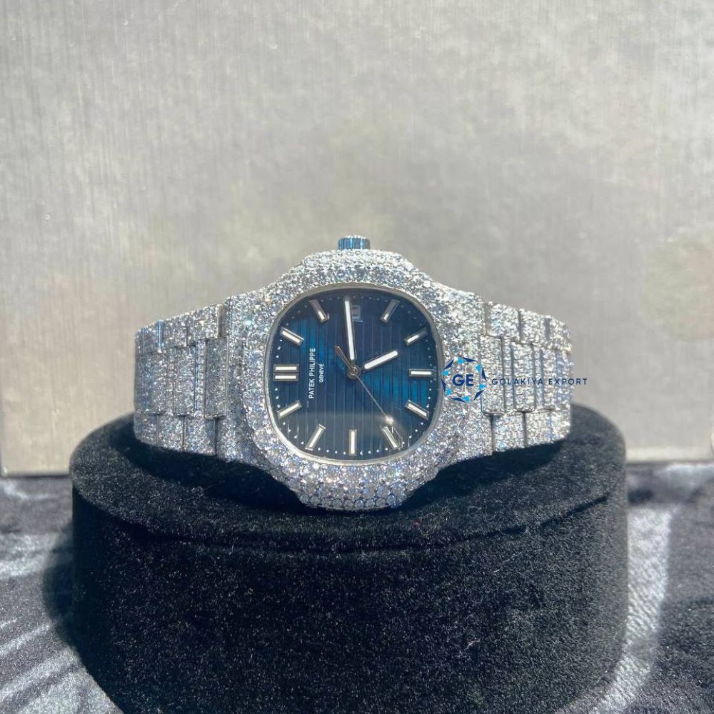 Full Iced Out D Color Moissanite Hip Hop Watch For Men's