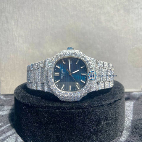 Full Iced Out D Color Moissanite Hip Hop Watch For Men's