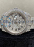 Roman Numeric In Dial Iced Out Moissanite Men's Watch