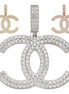 Double C Fashionista Iced Out Moissanite Diamond Pendant