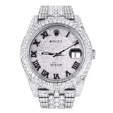 Fully Iced Out Moissnaite Date Just Elegant Luxury Watch