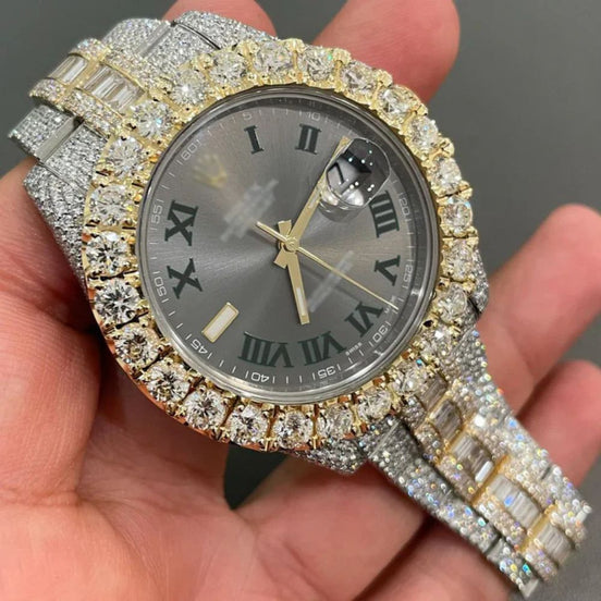 Brown Dial Datejust Dual Tone Luxury Watch For Men's