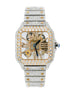 Skeleton Automatic Dual Tone Moissanite Fancy Watch