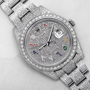 Bust Down Rainbow Dial Datejust Moissanite Watches