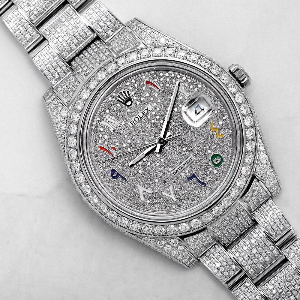 Bust Down Rainbow Dial Datejust Moissanite Watches